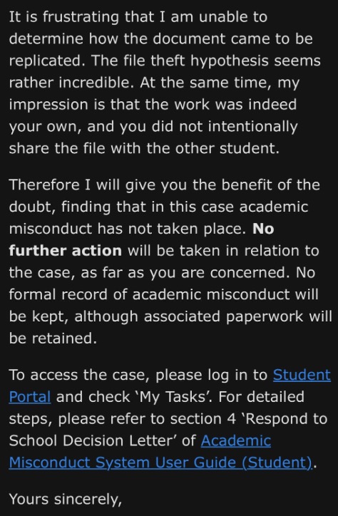 悉尼商学院 学术不端指控成功案例